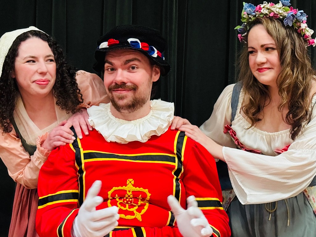 Phoebe, Fairfax and Elsie in GASLOCoLI's 2026 "Yeomen of the Guard"